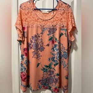 Orange Flutter Sleeve Blouse